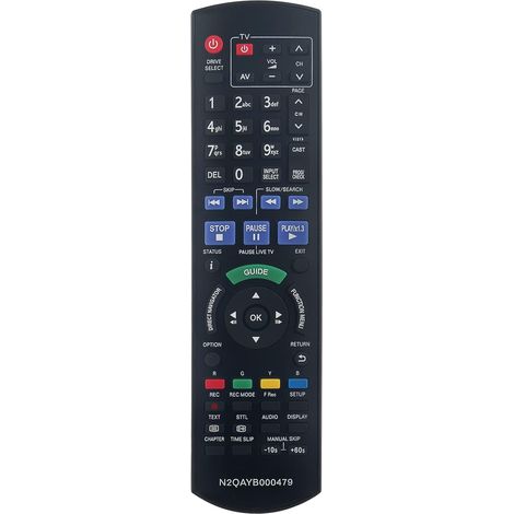 N2QAYB000479 Télécommande Rechange pour Panasonic DVD TV Recorder DMR-XW480 DMRXW480 DMR-XW380 DMR-XW385 DMR-XW390 DMR-XW380GL DMR-XW385GL DMR-XW390GL DMRXW380 DMRXW385