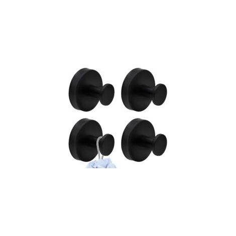 Set di 4 ganci da bagno a ventosa, portata 5 kg, portasciugamani riutilizzabile con ventosa, non richiede foratura, robusti ganci da parete multifunzionali per accappatoi, spugne e cappotti - Crezuo