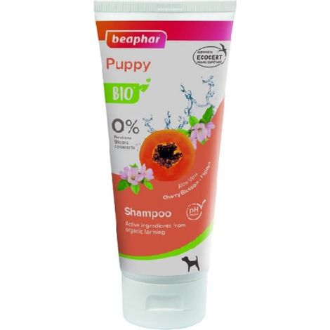 BEAPHAR Champú Bio Cachorro, 0% parabenos, siliconas, colorantes,