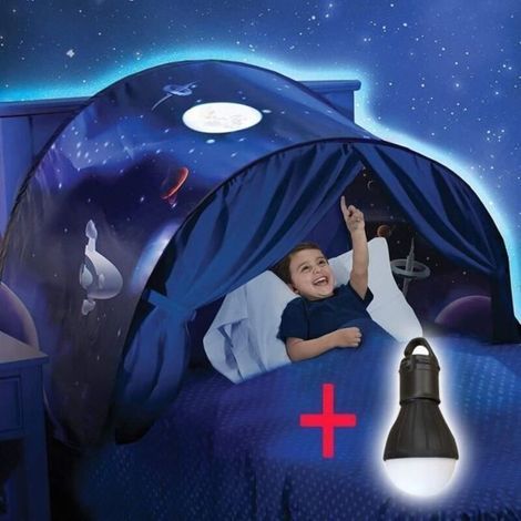 Dream Tents Tente de Jeu Lit Enfant Garçon Fille Ciels Tente pliable avec Tente de Rêve Moustiquaires (1/4)