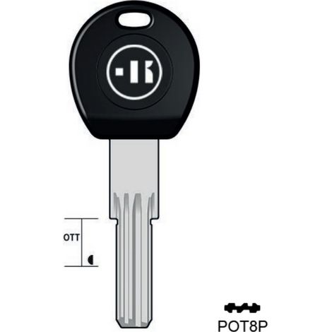 CHIAVE PUNZONATA POT8P OTTONE