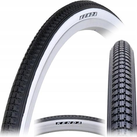 Pneumatico per bicicletta 27" x 1 1/4 (32-630) con fianco bianco, stile retrò da strada Kenda K103 WW (1/2)