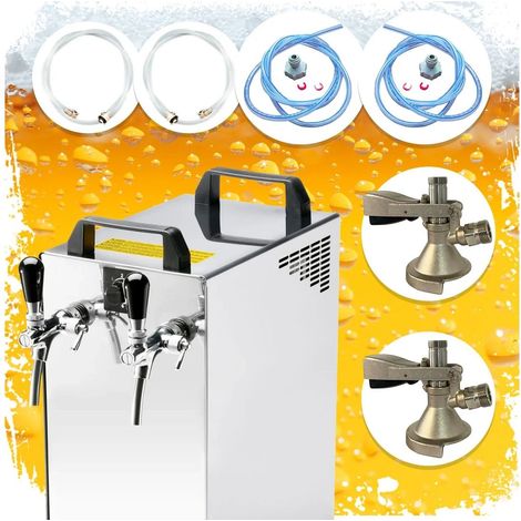 Ensemble complet Tireuse a biere avec pompe à membrane - Kontakt 40/K machine a biere, pompe a biere 2 lignes, 50 litres/h, professionnelle, KEG: Type D KEG 2: Type G