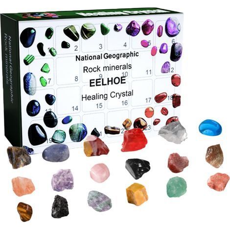 Adventskalender, 24 Fächer, Mineralgrüne Geschenkbox, Weihnachtskalender, Überraschungsgeschenk, Musik-Überraschungsbox, Handgemachte Weihnachtsgeschenke – Chrom (1/5)