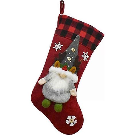 Pendentif décoratif poupée sans visage - Cadeau de Noël dessin animé pour enfants, gris (1/2)