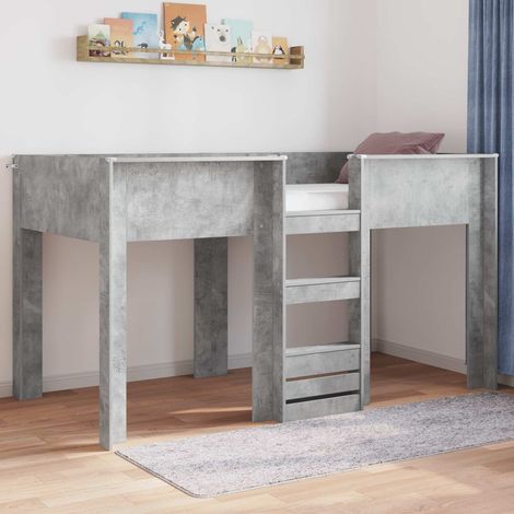 Etagenbett für Kinder Beton Grau 100 x 200 cm Holzwerkstoff
