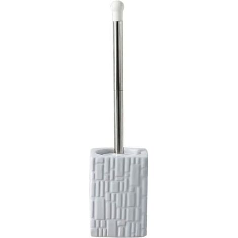 Creative ceramic toilet brush set with holder - Deep cleaning - Toilet brush for effective bathroom hygiene - Elegant round design in white - Cleaning tool (1/5)