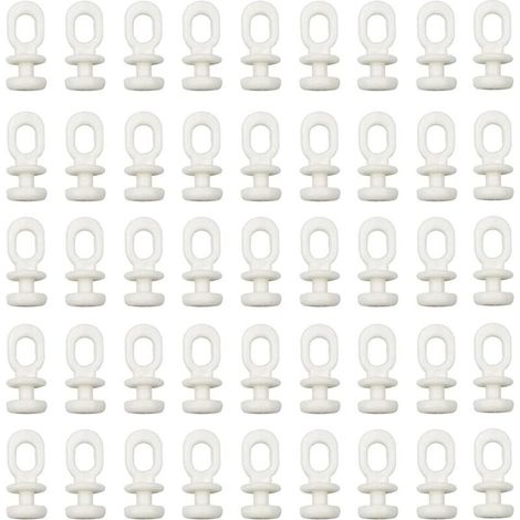 100 PCS Glisseurs pour Rail à Rideaux Crochet de Tringle à Rideau Coulissant Crochet de Rideau Rail Glisseur pour Rideau de Fenêtre Rideau de Porte et Rideau de Douche