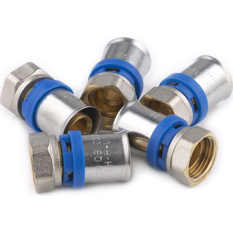 Racor Macho Multicapa a Prensar QUICK PLOMBERIE - Ø16 - Macho 3/4 x 5 unidades