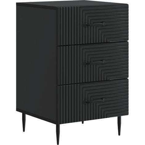 Bedside Cabinet Black 43 x 41 x 66.5 cm Engineered Wood vidaXL