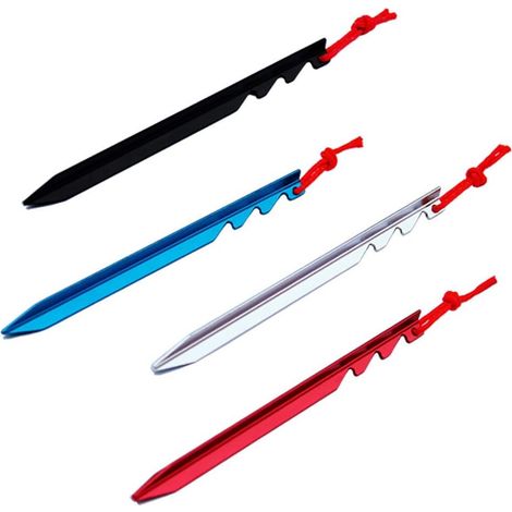 Pièces Piquets de Tente en Aluminium de Camping 18 cm Sardines Tente