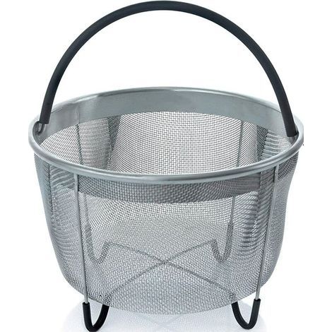 Inserto para vaporera, cesta de cocción para cocinar verduras al vapor, accesorio para ollas a presión de acero inoxidable de 6 litros, compatible con la mayoría de las ollas a presión. (1/5)