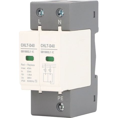Dispositivo di protezione contro le sovratensioni CA, design modulare, scaricatore di sovratensione antideflagrante a risposta rapida 2P 40KA 385V (1/5)