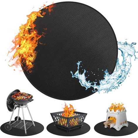 Runde Grillmatte – 120 cm – Bodenmatte – Optimaler Bodenschutz (1/5)