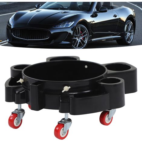 Auto-Werkzeug, integrierte multifunktionale Autowaschbasis mit Rädern, mobile Basis, Autowaschhocker, Autowaschbasis, schwarz (übergroß) (übergewichtig). (1/5)