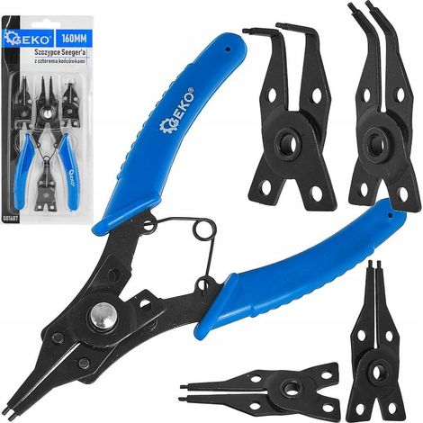 Pince geko seeger 160 mm poignée ergonomique embouts interchangeables (1/3)