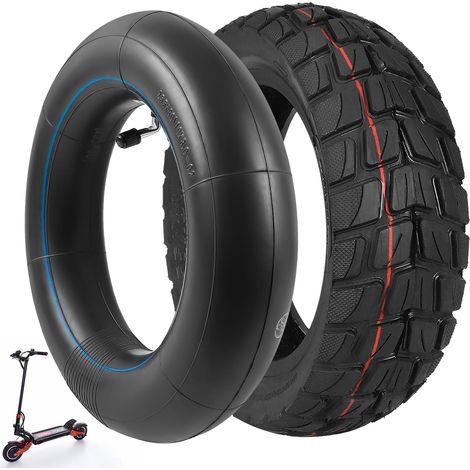 Pneu 255 x 80 avec chambre air pour scooter électrique pneus tout-terrain 10 x 3 80/65-6 roues (1/5)