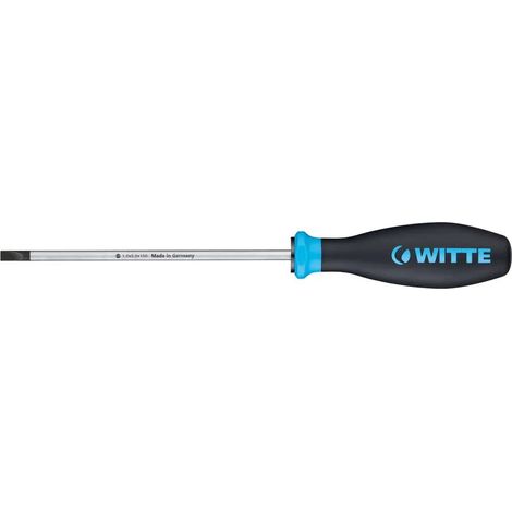 Cacciavite a punta dritta WITTE PRO 3,0x75 mm, ideale per lavori di precisione.