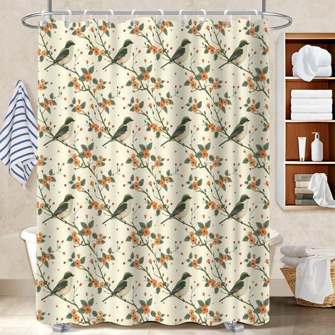 Rideau douche polyester 180x180 fluide rideau étanche pour se sentir en vacances chez soi (1/5)