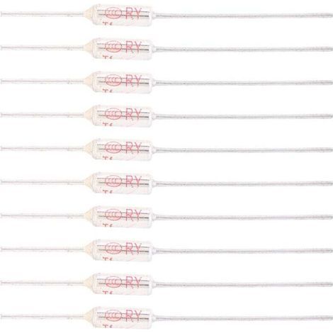 Ulisem10 Pièces Fusible Thermique 10A 250V TF 72-250 ℃ 152 ℃ Fusibles Thermiques de Coupure de Température (1/5)