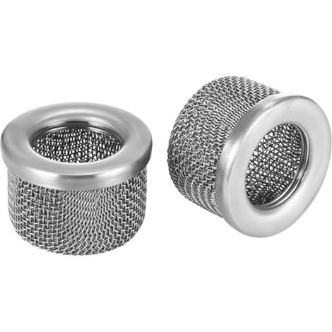 Lot de 2 filtres d'entrée de pompe 181072 pour pulvérisateurs de peinture sans air Graco 695, 795, 1095, 1595, 3900, 5900, 750, 1000, 1500, tuyau d'aspiration avec filetage NPT 2,5 cm, écran double (1/4)
