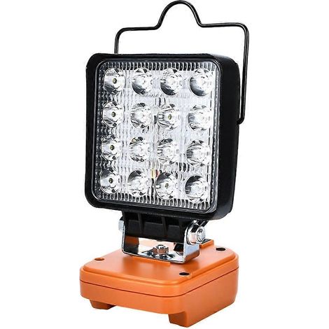 Lampe LED pour batteries Einhell 18V, projecteur 4 pouces à 16 LED, lampe de travail extérieure, lampe de pêche, lampe d'urgence portable (1/5)