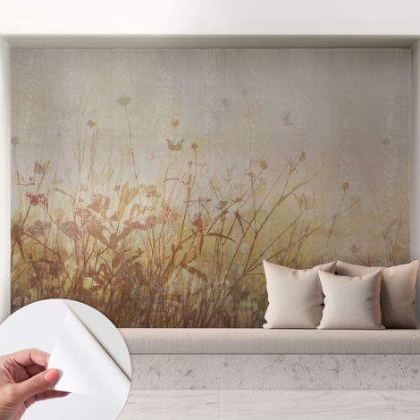 Carta da parati adesiva - lavabile - decorazione murale - per cucina - pellicola decorativa Armonia dei prati 208x146 cm (1/5)