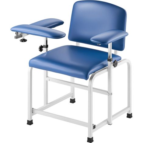 VEVOR Poltrona per Prelievo di Sangue Braccioli Regolabili Ribaltabile, Sedia Capacita Carico max. 181 kg, Sedia per Flebotomia per Ospedali, Laboratori Cliniche, Poltrona per Flebotomia