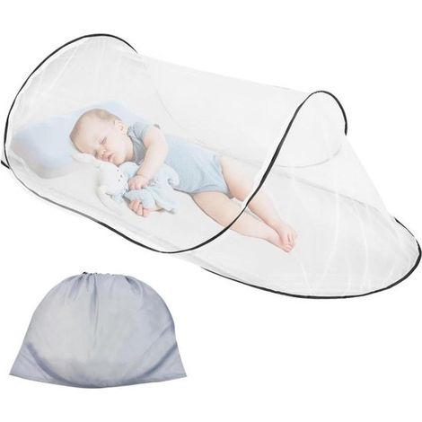 Moustiquaire pliable – 200x80x56 cm – Noire – Anti-moustiques – Tente de lit – Camping et jardin (1/5)