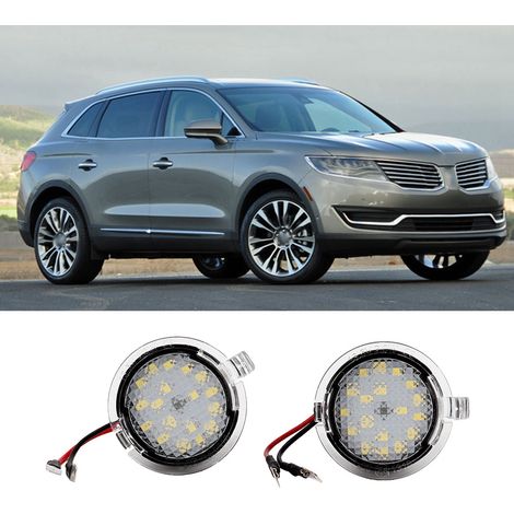 2-teilige LED-Außenspiegel-Bodenleuchten für Ford, Einstiegsbeleuchtung, Autozubehör, Begrüßungsprojektor, Fahrzeugkompatibel (1/5)