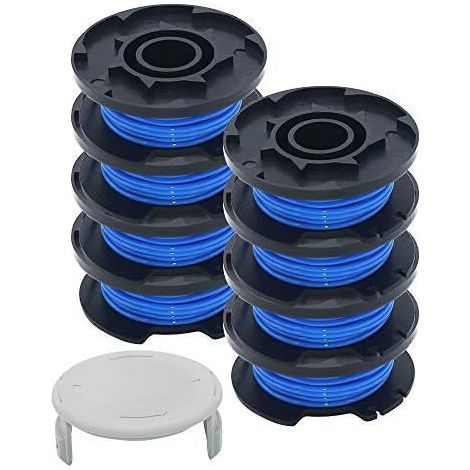Convient aux bobines de tondeuse Ryobi - compatible avec AC14RL3A/AC14HCA, comprend une tête de coupe et un capuchon de protection. (1/4)
