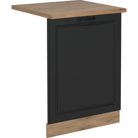 Façade de lave-vaisselle R-Line, Anthracite campagne, 60cm , PT Chêne, Vicco