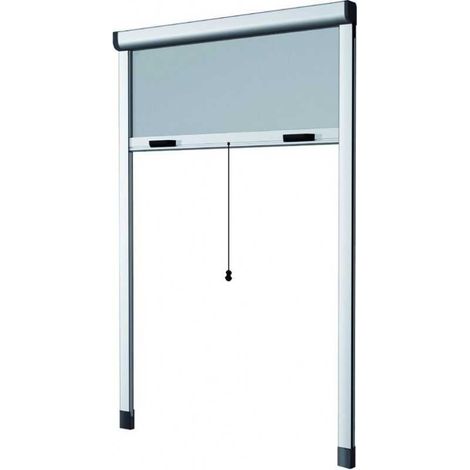 Moustiquaire en aluminium Hu-Firma verticale blanc, 100x250 cm