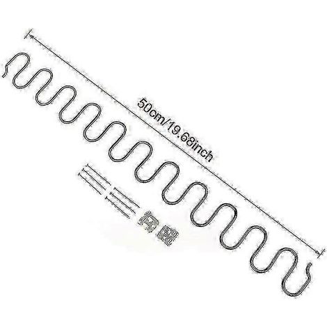 Ressorts de rechange pour canapés et chaises, de 45 cm, 50 cm, 60 cm, 65 cm et 70 cm de long, clips de réparation robustes, de 45 cm de long. (1/5)