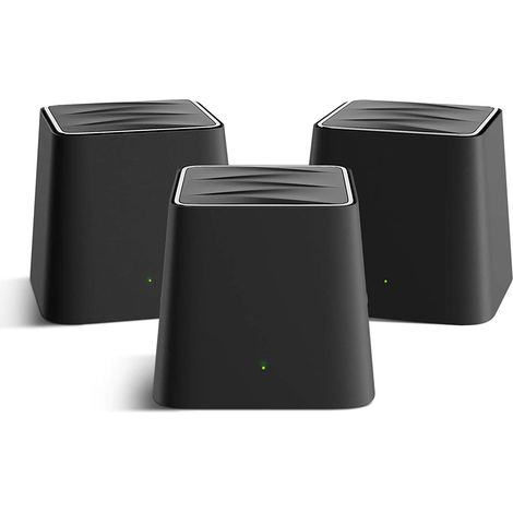 Système Wi-Fi Mesh M3s Suite (Ensemble de 3, Noir Minuit) - Réseau Mesh double bande Gigabit, Système Internet sans fil pour la maison, Couverture Wi-Fi jusqu'à 6 chambres et plus (1/5)