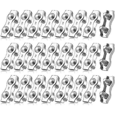 Bataillon de 20 pinces duplex M2 pour câble en acier de 2 mm R (1/5)
