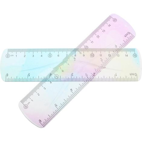 2 règles flexibles en PVC de 15 cm pour le dessin et bureau (1/5)