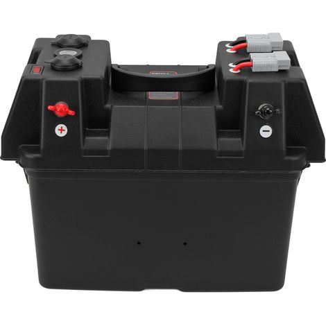 Boîte à batterie intelligente avec connecteur rapide, double port USB, voltmètre intégré, multifonction portable pour camping-car, SUV et quad. (1/5)