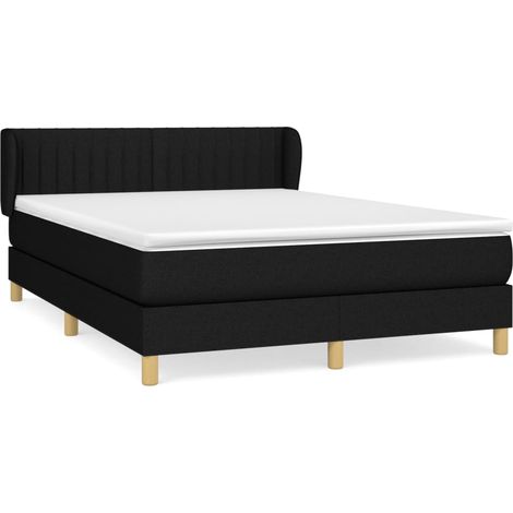 Maison Exclusive - Boxspringbett mit Matratze Schwarz 140x200 cm (1/5)
