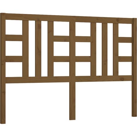 Testiera per dormire accessorio per camera da letto 146 x 4 x 100 cm in legno massello marrone chiaro TDL0202998