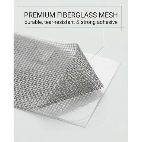 Kit de réparation pour moustiquaire - Ruban adhésif puissant en fibre de verre pour fenêtres et portes (1/5)