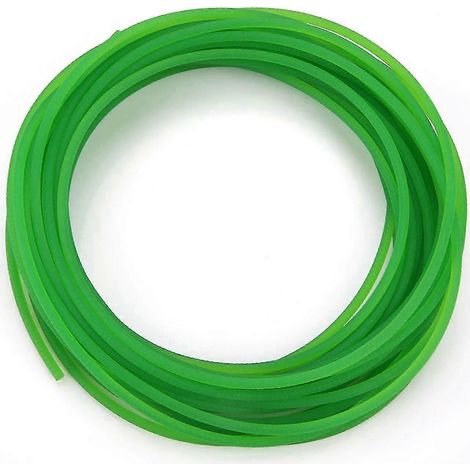 Courroie ronde en polyuréthane (PU) 4 mm x 10 m, verte, surface rugueuse, pour transmission, courroie transporteuse flexible et résistante à l'usure. (1/5)