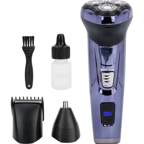 Kit de rasage électrique multifonctionnel pour hommes : tondeuse à poils de nez et de cheveux (1/5)
