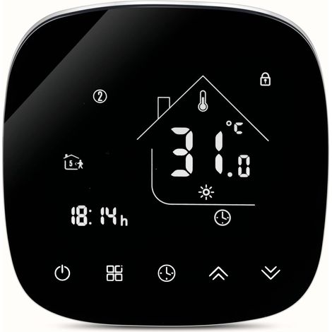 001 Série Thermostat - Thermostat de Programmation à écran Tactile pour Chauffage Eau/électricité/Chaudière - Télécommande pour Téléphone Compatible avec , , (1/5)