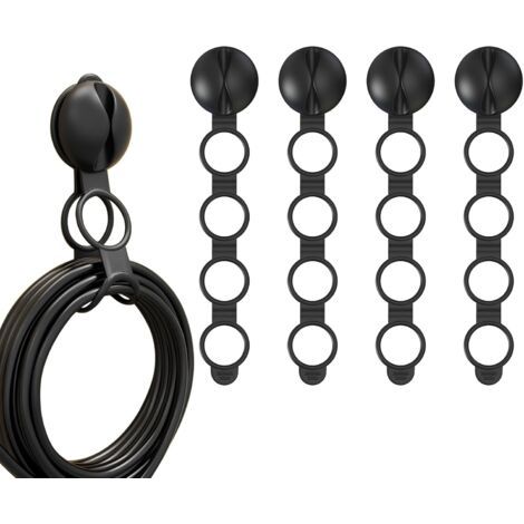 BUNTHAUS Organisateur de câbles pour appareils électroménagers, lot de 4 attaches et serre câbles, support pour rallonge électrique (1/4)