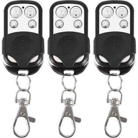 Set mit 3 Universalfernbedienungen, Festcode, mit einer Frequenz von 433,92 MHz, für automatische Tore (1/4)