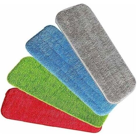 4pcs Recharges de Tête de Vadrouille, Têtes de rechange pour Balai Serpillère de Mop Remplacement en Microfibre, Super Absorbant Tampon de Nettoyage Lavable Mop pour les Serpillères Spray (1/5)