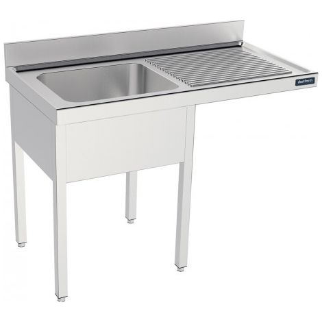 Plonge Inox avec Bâti Profondeur 550 Espace pour Lave-Vaisselle - Distform