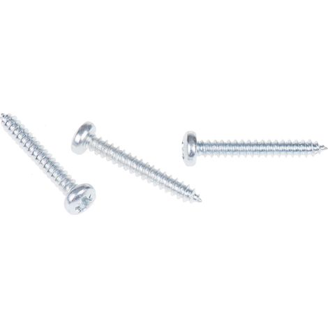 Vis autotaraudeuse RS PRO, N°6 x 25mm, tête Cylindrique, en Acier ( Prix pour Boîte de 100 )