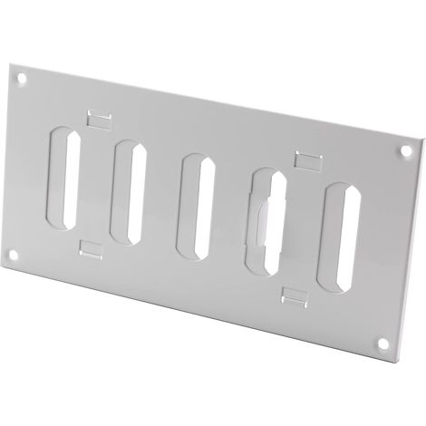 200x100mm Blanc Métal Grille de Ventilation - Réglable Grill D'aération - Lames Réglables (1/5)